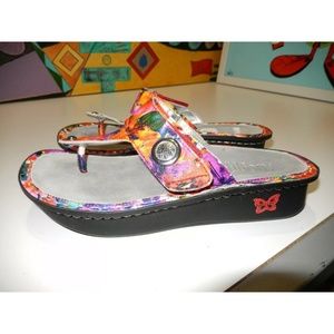 Alegria Carina Iris Floral Sandals size 38.